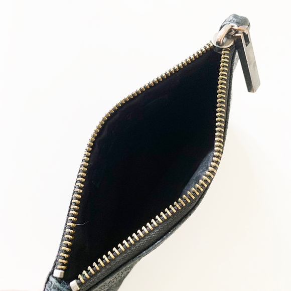 Tory Burch Leather Wristlet Wallet - Black/Silver - Picture 4 of 5